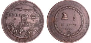 Italie - Révolution - Médaille de la prise du palais de Broletto, 18 mars 1797