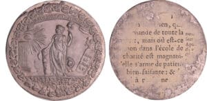 France - Révolution - Médaille uniface sans respect aux lois point de liberté, 1793