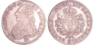 Louis XVI (1774-1792) - Ecu aux branches d’olivier - 1784 K (Bordeaux)