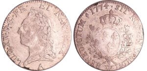 Louis XV (1715-1774) - Ecu à la vieille tête - 1774 W (Lille)