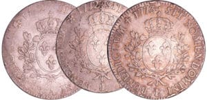 Louis XV (1715-1774) - Lot de 3 Ecu à la vieille tête