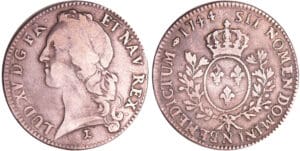 Louis XV (1715-1774) - Ecu au bandeau - 1744 N (Montpellier)