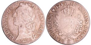 Louis XV (1715-1774) - Ecu au bandeau - 1749 X (Amiens)