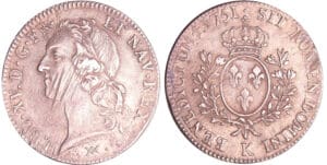 Louis XV (1715-1774) - Ecu au bandeau - 1751 K (Bordeaux)