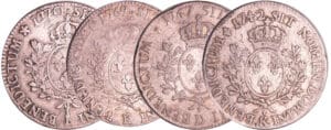 Louis XV (1715-1774) - lot de 4 Ecu au bandeau
