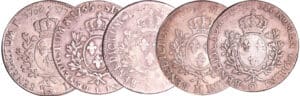 Louis XV (1715-1774) - lot de 5 Ecu au bandeau