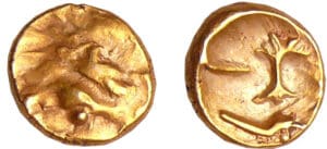 Morins - Quart de statère à l'arbre (70-50 av. J.-C.)