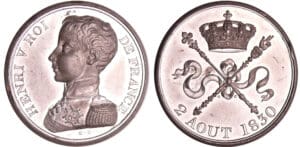 Henri V Comte de Chambord (1820-1883) - Module 5 francs 2 août 1830