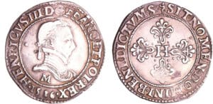 Henri III (1574-1589) - Franc au col plat - 1586 M (Toulouse)