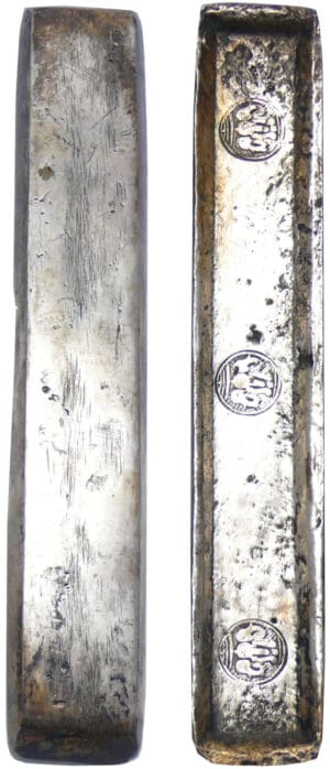 Asie - Lingot de change d'opium en argent