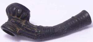 Asie - Siam - Pipe à opium en bronze - 1800 / 1900