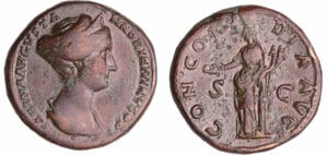 Sabine - Sesterce (129, Rome) - La Concorde