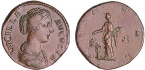 Lucille - Sesterce (164-166, Romme) - La Piété
