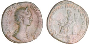 Orbiane - Sesterce (225, Rome) - La Concorde