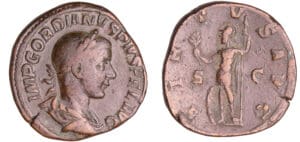 Gordien III - Sesterce (244, Rome) - Mars