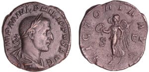 Philippe 1er - Sesterce - (244-245, Rome) - La Victoire