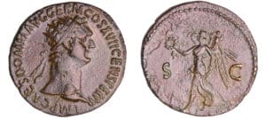 Domitien - Dupondius (95, Rome) - Victoire