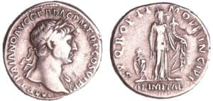 Trajan - Denier - (113, Rome) - L'Abondance