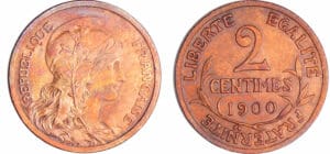 Troisième république (1871-1940) - 2 centimes Dupuis 1900