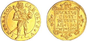 Franche-Comté - Charles Quint - Demi-ducat d'or 1655 (Besançon)