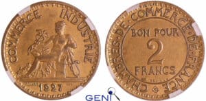 Troisième république (1871-1940) - 2 francs Chambre de commerce 1927