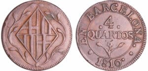 Espagne - Joseph Napoléon - occupation de Barcelone - 4 cuartos 1810