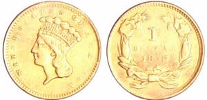 Etats-Unis - Gold dollar Indian Princess head 1856