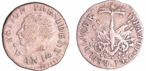 Haïti - Alexandre Petion, President (1807-1818) - 12 centimes L'An 14 (1817)