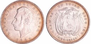 Equateur - République - Sucre 1884 (Heaton, Birmingham)