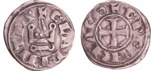 Achaïe - Guillaume II de Villehardouin - Denier tournois (Glarentza)