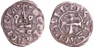Achaïe - Philippe de Savoie - Denier tournois (Corinthe)