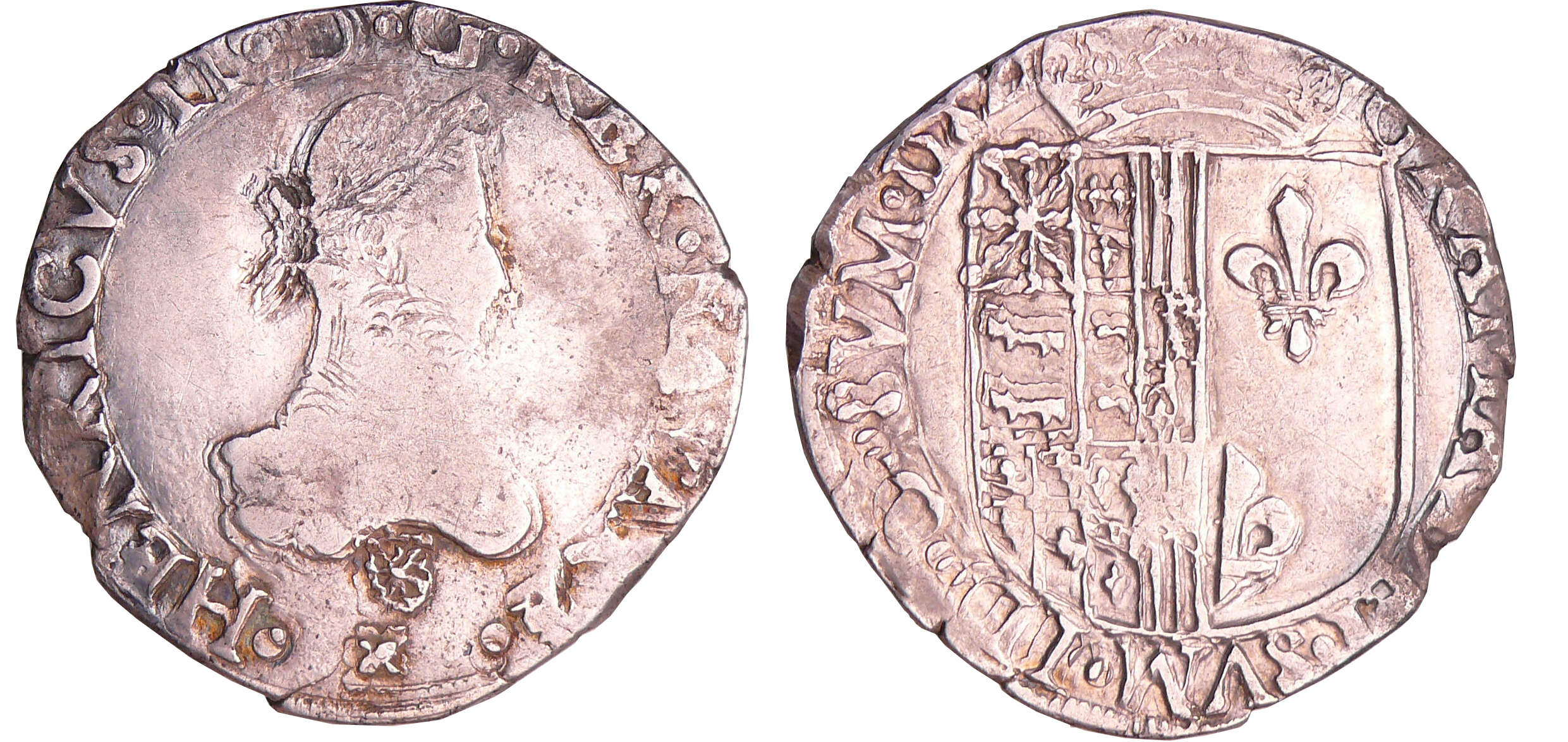 Navarre - Henri III de Navarre, II de Béarn - Franc 1582 (Saint-Palais) Navarre - Henri III de Navarre, II de Béarn - Franc 1582 (Saint-Palais)