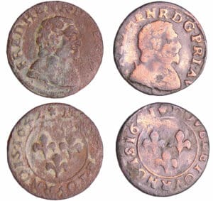 Principauté d'Orange - Frédéric-Henri - Lot de 2 double tournois 1641 et 1642 (Orange)