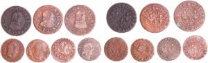 Dombes - Principauté des Dombes - Lot de 3 doubles tournois et 4 deniers tournois