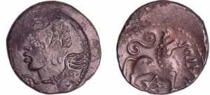 Rèmes - Denier ATEVLA / VLATOS (60-30 av. J.-C.)