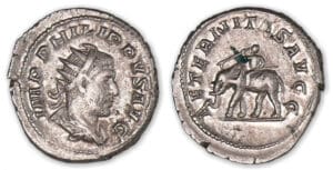 Philippe 1er - Antoninien (247, Rome) Eléphant.