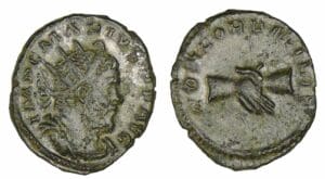 Marius - Antoninien (269, Cologne) Mains jointes