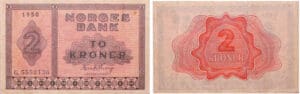 Norvège - Norges bank - 2 kroner 1950