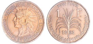Guadeloupe - 1 franc 1921