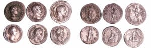 Lot de 6 deniers romains