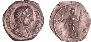 Julia Mamée - Denier (212-220, Rome) - Vesta