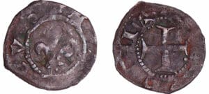 Louis XI (1461-1483) - Obole tournois - 1er type, 2ème émission (Bordeaux)