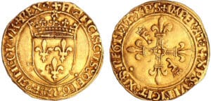 François 1er (1515-1547) - Ecu d'or au soleil - 2ème type - 23 janvier 1515 (Lyon)