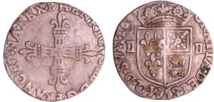 Henri IV (1589-1610) - Quart d'écu de Béarn - 1607 (Morlaàs)