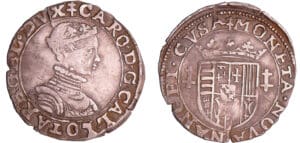 Lorraine - Duché de Lorraine - Charles III - Quart de teston au buste juvénile (Nancy)