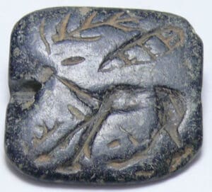 Proche Orient - Cachet rectangulaire en pierre - 2000 / 1000 av. J.-C.