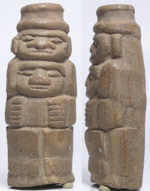 Précolombien - Idole totem en pierre - 1000 / 1500 ap. J.-C.