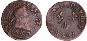 Henri III (1574-1589) - Double tournois - Sd X (Amiens)