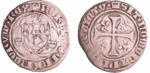 Charles VII (1422-1461) - Blanc au briquet - 1er type - Dijon