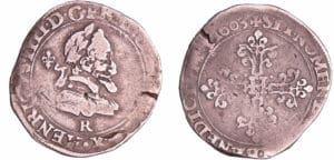 Henri IV (1589-1610) - Demi-franc au lis - 1603 R (Villeneuve)